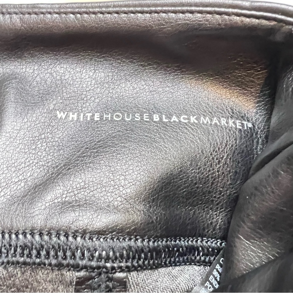 White House Black Market Faux Leather Runway Leggings. Size 0 Long. NWT - Picture 9 of 15